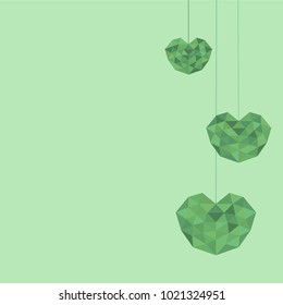 Heart futuristic icon is colored triangular illustration of love vector. Stylish and beautiful heart futuristic icon. Can be used as poster, border, background, wallpaper, card, cover, template