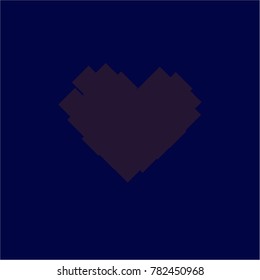 Heart futuristic modern which consists of isolated elements. Modern style with ethnic elements in heart futuristic. Can be used as print, wallpaper, cards, valentine cards, logo, background and etc.