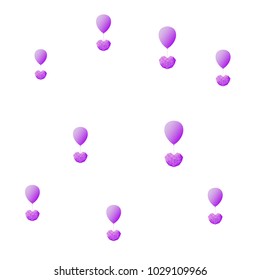 Heart futuristic purple is colored triangular illustration of love vector. Stylish and beautiful heart futuristic purple. Can be used as poster, border, background, card, cover, wallpaper, template