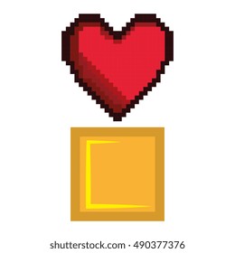 heart game pixel figure