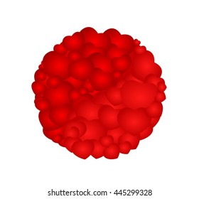 Heart gathered in a circle