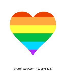 Heart Gay Pride Vector Symbol Isolated Stock Vector (Royalty Free ...