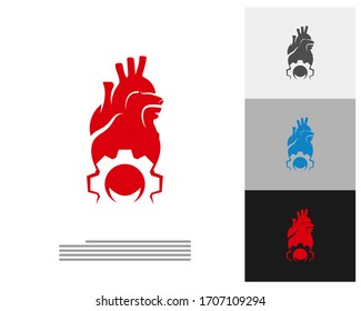 Heart Gear logo vector template, Creative Human Heart logo design concepts