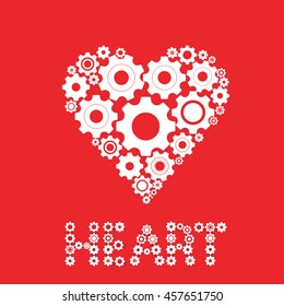 heart with gears