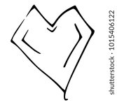 Heart of geometric shapes icon.  Vector illustration triangular heart. Hand drawn heart.