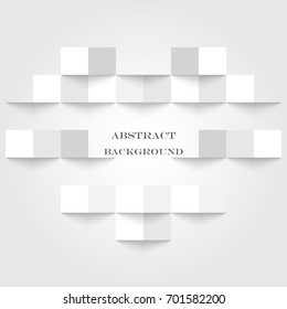 Heart Geometric vector background Grey white square pattern background