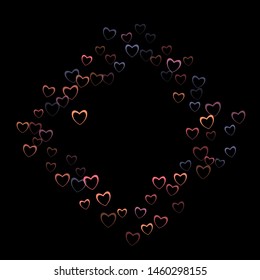Heart geometric which consists of isolated elements. Modern style with beautiful elements in heart geometric. Can be used as print, wallpaper, cards, valentine cards, banner, background and etc.