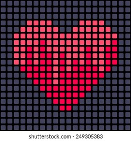 Heart from geometrical pattern