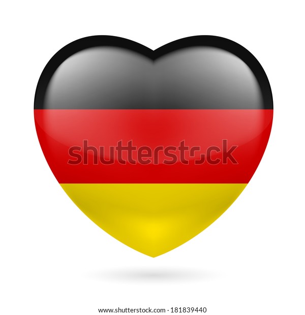 Heart German Flag Colors Love Germany Stock Vector Royalty Free