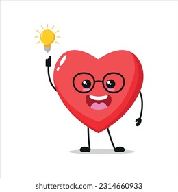 Heart get love inspiration vector illustration. Use for story book, sticker, 