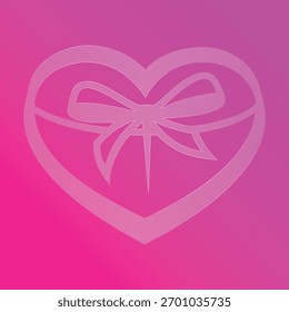Caja de regalo del corazón con el arco