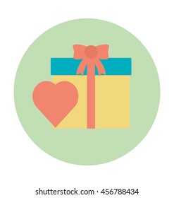 Heart Gift Colored Vector Illustration