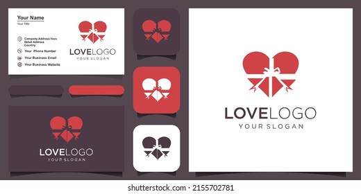 plantilla de diseño de logotipo de regalo de corazón