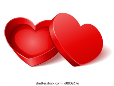 Heart gift present open vector illustration  for design