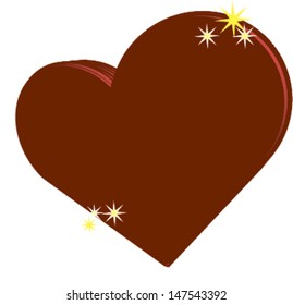 Heart gift present Valentine's day vector background