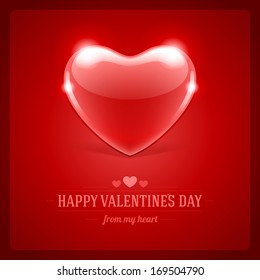 Heart gift present Valentine's day vector background