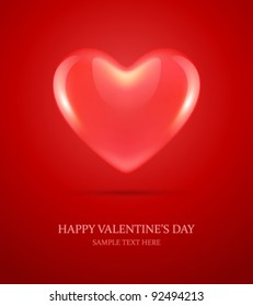 Regalo cardíaco presente día de San Valentín de fondo vectorial eps 10