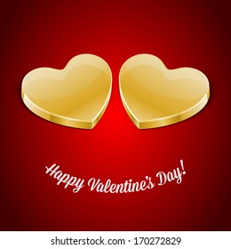 Heart gift Valentine's day vector background 
