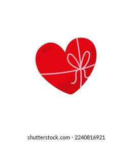 Heart is a gift. Valentine's day vector graphics