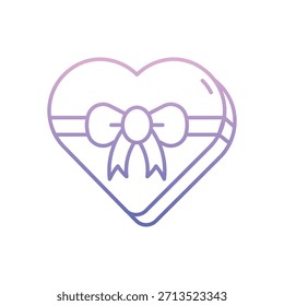 Icono de Vector de regalo de corazón ilustración de stock