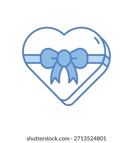Icono de Vector de regalo de corazón ilustración de stock