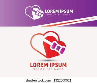 Heart Gift Vector Logo