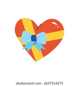 Etiqueta engomada del Vector del regalo del corazón EPS 10 archivo