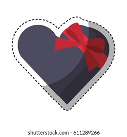 heart giftbox present isolated icon vector illustration design