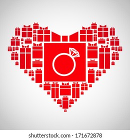 Heart of gifts. eps10
