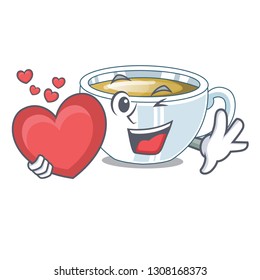 With heart ginger tea in the cartoon shape