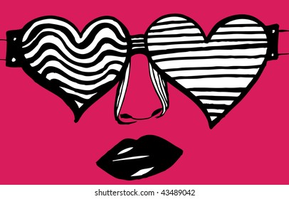 heart glasses