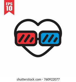 heart with glasses