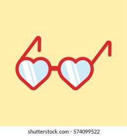 Heart Glasses Eyeglass Icon