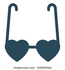 
heart glasses, love Isolated Vector Icon which can be easily modified or edited
