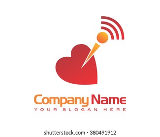 heart global position system icon