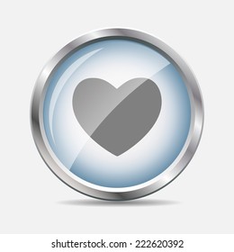 Heart Glossy Icon Vector Illustration EPS10
