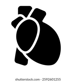 heart glyph black style icon