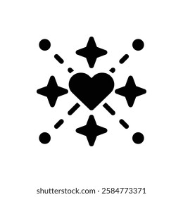 Heart Glyph Icon. Heart Icon
