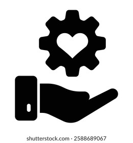 Heart Glyph Icon Design For Personal And Commercial Use