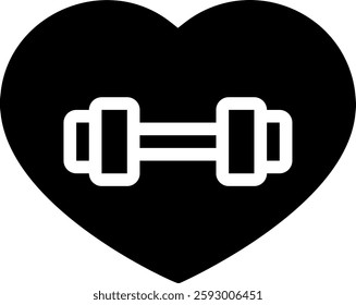 heart glyph icon illustration vector