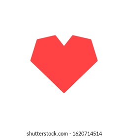 Heart glyph icon and romance element