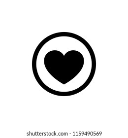 heart glyph icon. Simple vector for UI and UX, website or mobile application on white background