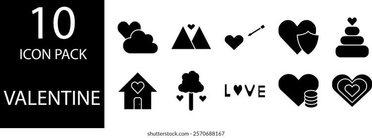 The heart glyph icon symbolizes true love.
