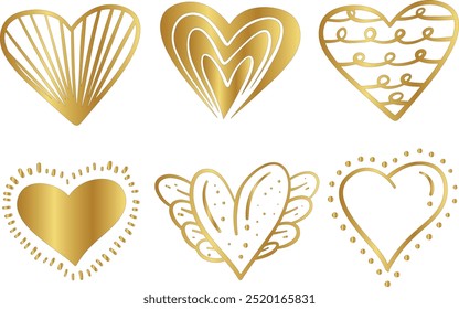 Corazón de oro con destellos aislados sobre fondo transparente. Corazón ligero para tarjetas de vacaciones, Anuncios, invitaciones. Resplandor de alambre de oro en forma de corazón. Imagen PNG, corazón ligero para tarjetas de vacaciones, Anuncios.