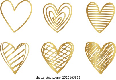 Corazón de oro con destellos aislados sobre fondo transparente. Corazón ligero para tarjetas de vacaciones, Anuncios, invitaciones. Resplandor de alambre de oro en forma de corazón. Imagen PNG, corazón ligero para tarjetas de vacaciones, Anuncios.