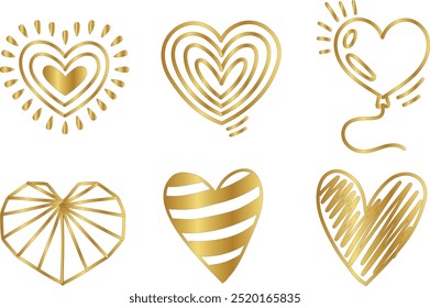 Corazón de oro con destellos aislados sobre fondo transparente. Corazón ligero para tarjetas de vacaciones, Anuncios, invitaciones. Resplandor de alambre de oro en forma de corazón. Imagen PNG, corazón ligero para tarjetas de vacaciones, Anuncios.