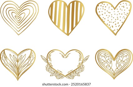 Corazón de oro con destellos aislados sobre fondo transparente. Corazón ligero para tarjetas de vacaciones, Anuncios, invitaciones. Resplandor de alambre de oro en forma de corazón. Imagen PNG, corazón ligero para tarjetas de vacaciones, Anuncios.