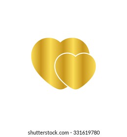 heart -  gold vector icon