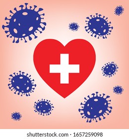 vector virus seguro del corazón