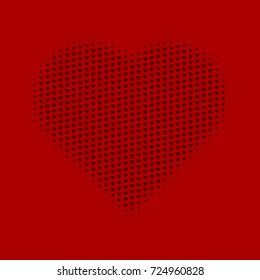Heart gradient halftone hearts background in pop art style.